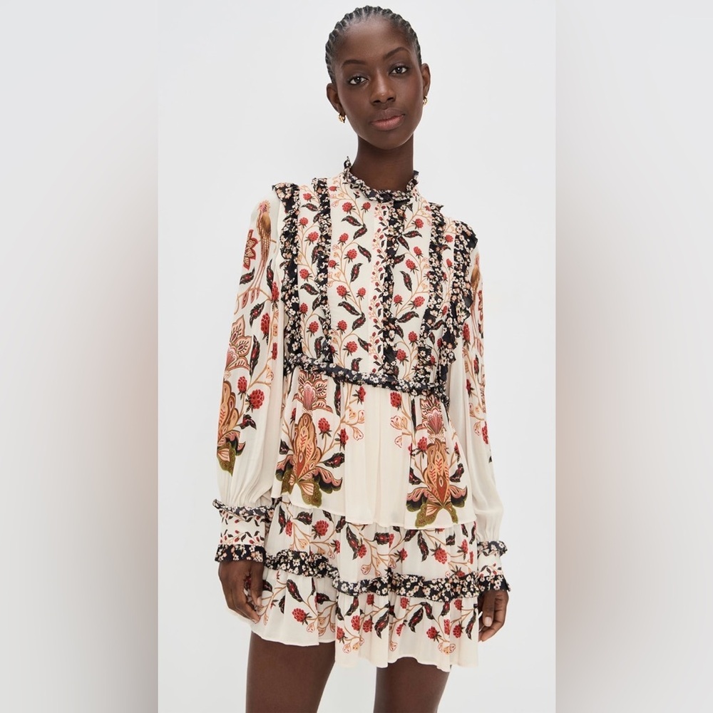 NWT Farm Rio Berry Garden Cream Mini Dress